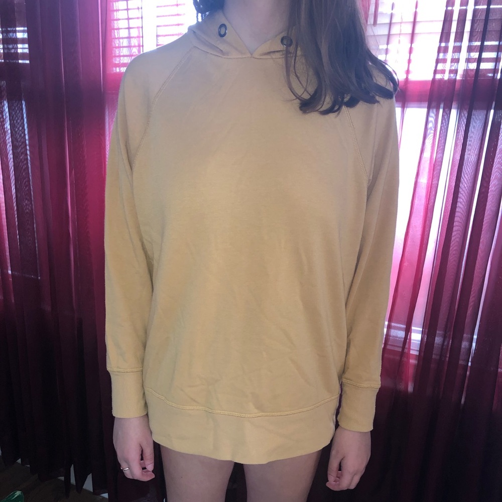 Pink Rose Small Oversized Mustard Hoodie